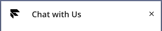Chat with Us header with close button.
