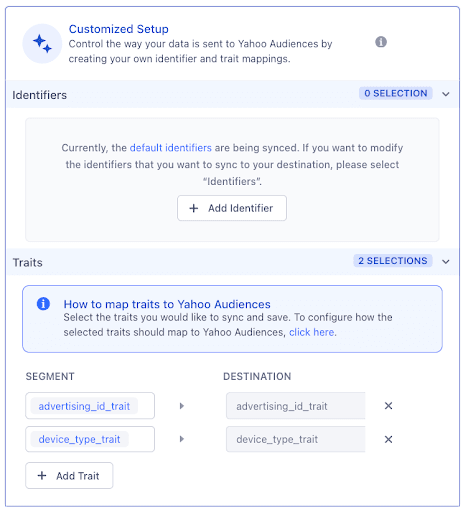 A screenshot customized setup configuration for use-case 3.